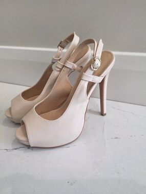 Women's Blush Peep-Toe Slingback Heels